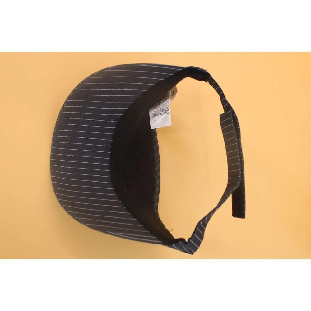 Disney Parks Striped Sun Visor With Black Embroidered Mickey OS